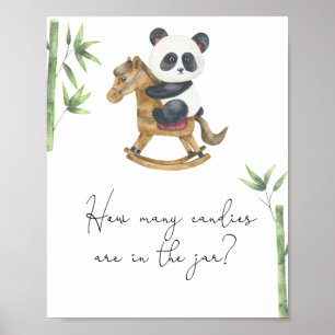 Póster Oso panda - adivina cuántos dulces