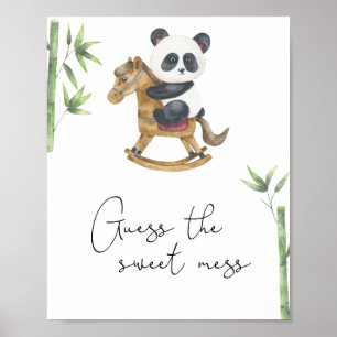 Póster Oso panda - Adivina el dulce desorden