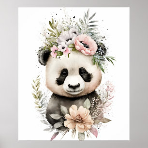 Póster Oso Panda Bebé
