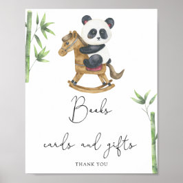 Póster Oso Panda libros tarjetas y regalos 