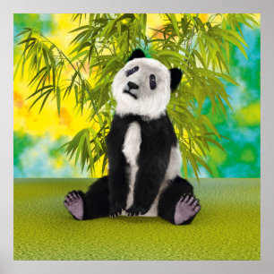 Póster Oso Panda Lindo Kawaii Regalo Perfecto para Amante