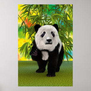 Póster Oso Panda Lindo Regalo Perfecto para Amantes de An