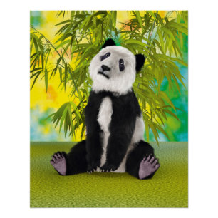 Póster Oso Panda Lindo Regalo Perfecto para Amantes de An