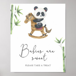 Póster Oso panda: los bebés son dulces