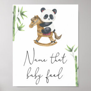 Póster Oso panda - Nombra esa comida para bebés