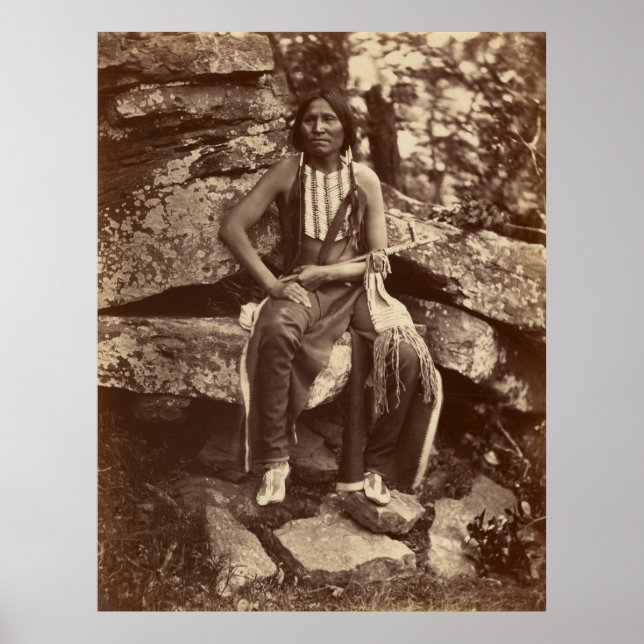 Póster Oso Pequeño, Cheyenne, 1875 (Frente)