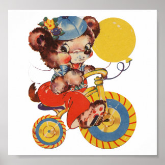 Póster Oso pequeño en el viaje