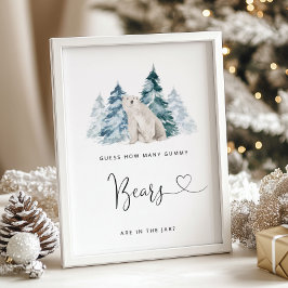 Póster Oso polar Adivinar cuántos osos gomosos