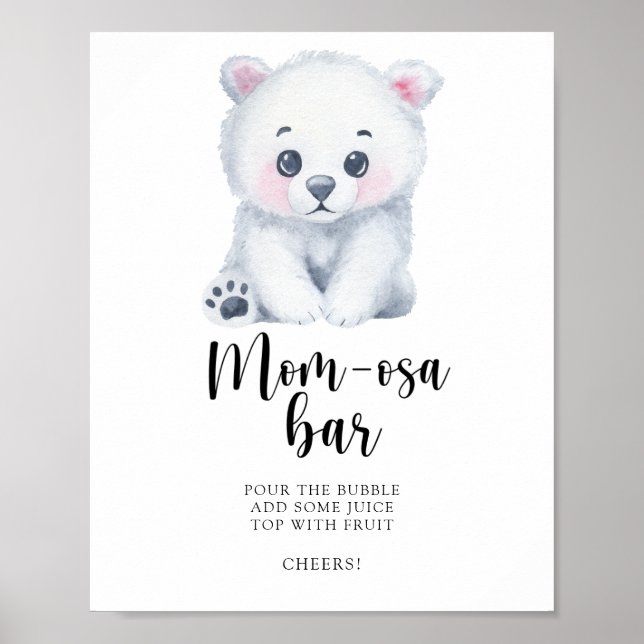 Póster Oso polar - barra de la mamá (Frente)