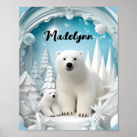 Oso polar con el frío invierno blanco del océano á