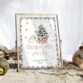 Póster Oso Polar Cute Los bebés son dulces, tómate un tra