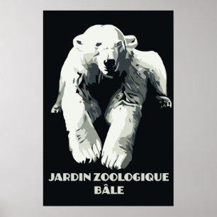 Póster Oso polar de Basilea del anuncio del parque