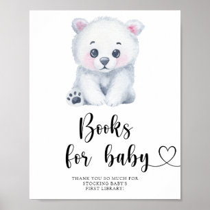 Póster Oso polar - libros para el bebé poster
