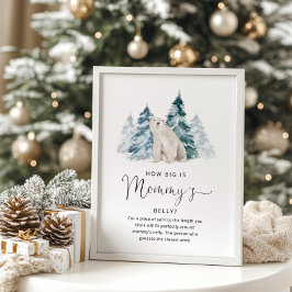 Póster Oso polar qué grande es el poster del juego del vi