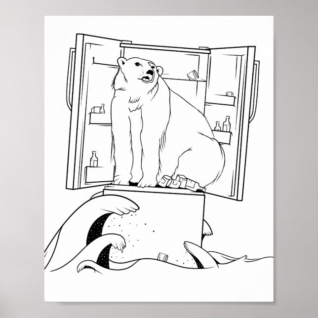 Póster Oso Polar sobre el Cambio Climático (Frente)