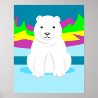 Oso Polar y Aurora Boreal