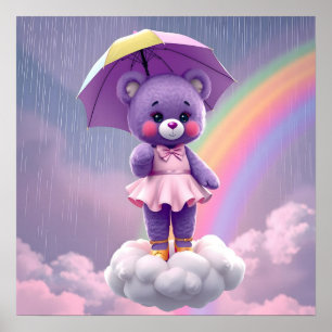 Póster Oso Raro ~ Púrpura