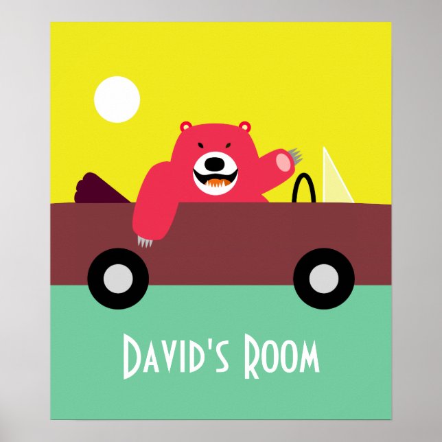 Póster Oso Rojo en Poster convertible (Frente)