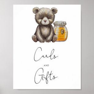 Póster Oso - tarjetas y regalos para baby shower
