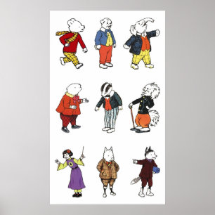 Póster Oso y amigos de Rupert