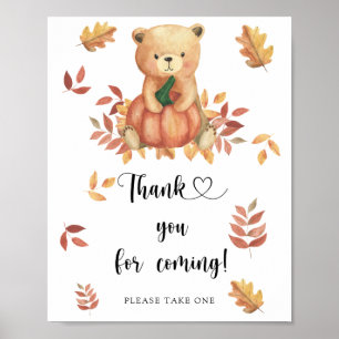 Póster Oso y calabaza \ Gracias por venir Poster