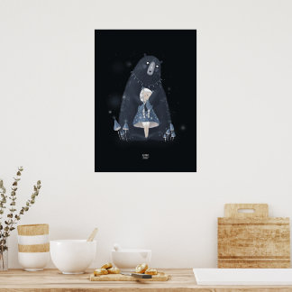 Póster OSO y HABITACIÓN AZUL por Alexandra Dikaia