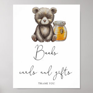 Póster Oso y tarro de miel - libros, tarjetas y regalos