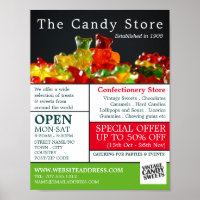 Osos Candy Gummy, anuncio de suministros de pastel