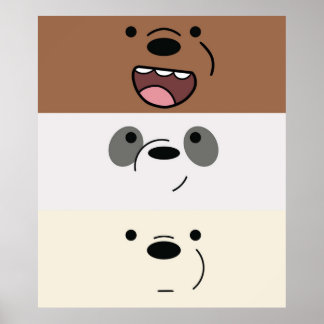 Póster Osos desnudos - Tiras de oso