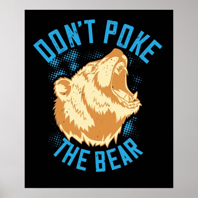 Póster Osos - No pinches al oso (Frente)