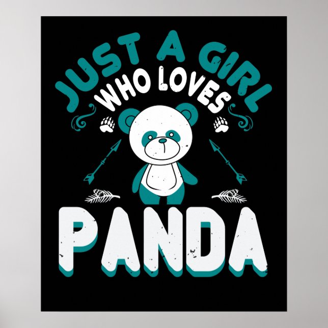 Póster Osos - Sólo un Chica que ama a Panda (Frente)