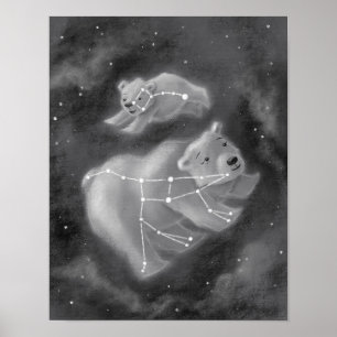 Póster Osos Ursa Mayor y Ursa Menor