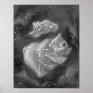 Póster Osos Ursa Mayor y Ursa Menor