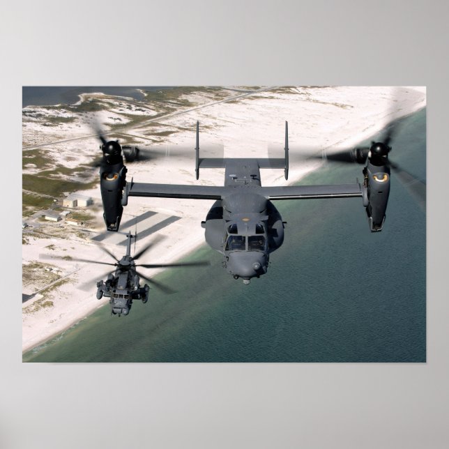 Póster Osprey CV-22 y baja ruptura MH-53 (Frente)