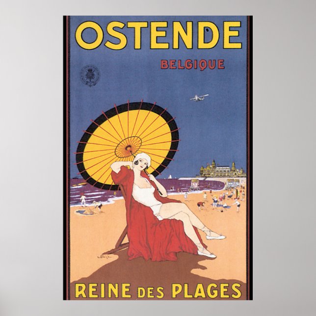Póster Ostende-Belgique Vintage Poster de Viajes (Frente)
