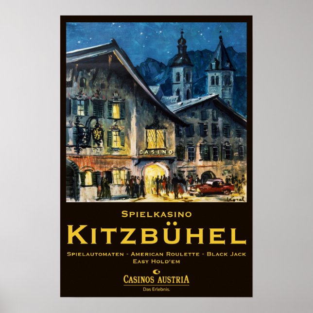 Póster " Österreich: 1938/heute Tirol - Casino Kitzbühel (Frente)