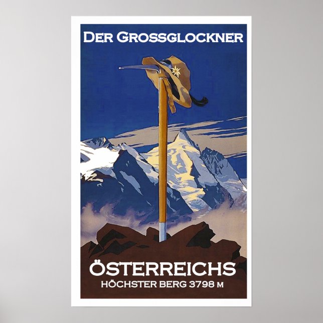 Póster " Österreich: 2021/heute - Der Großglockner ... (Frente)