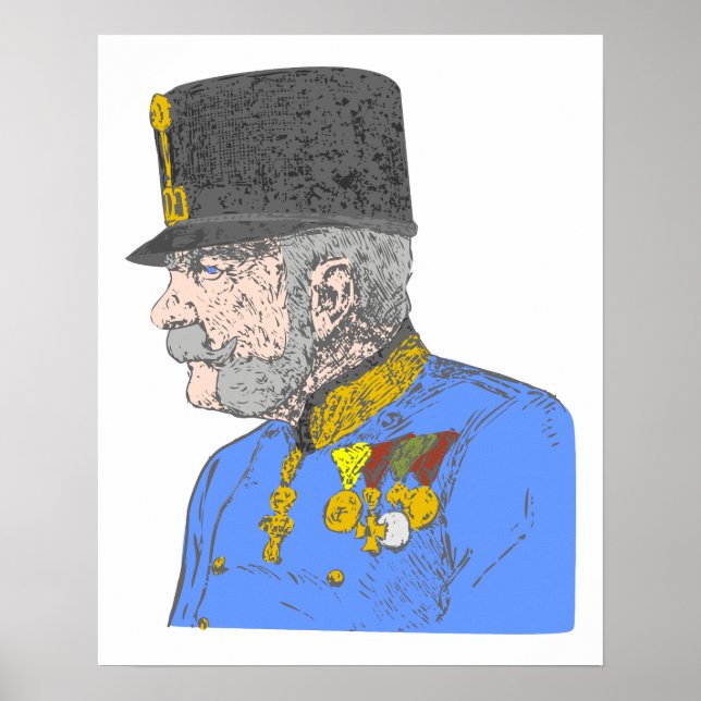 Póster Österreich Kaiser Habsburg Franz Joseph (Frente)