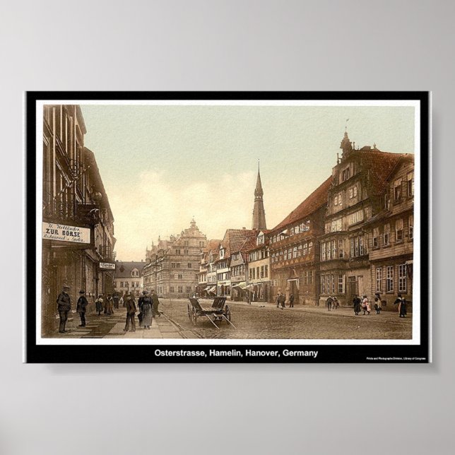 Póster Osterstrasse, Hamelin, Hanover, Alemania (Frente)
