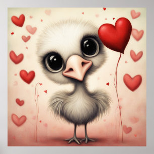 Póster Ostrich Amor 1