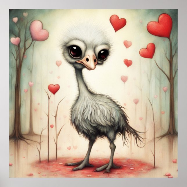Póster Ostrich Amor 2 (Frente)