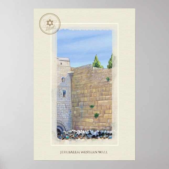 Póster OTEL Western Wall KOTEL Jerusalem David Old City A (Frente)