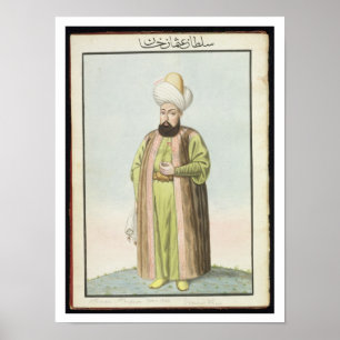Póster Othman (Osman) I (1259-1326), fundador del Ottom