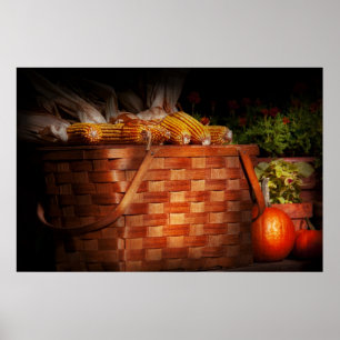 Póster Otoño - Calabaza - Maíz fresco