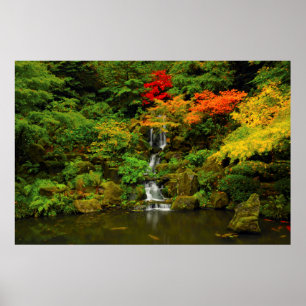 Póster Otoño, cataratas celestiales