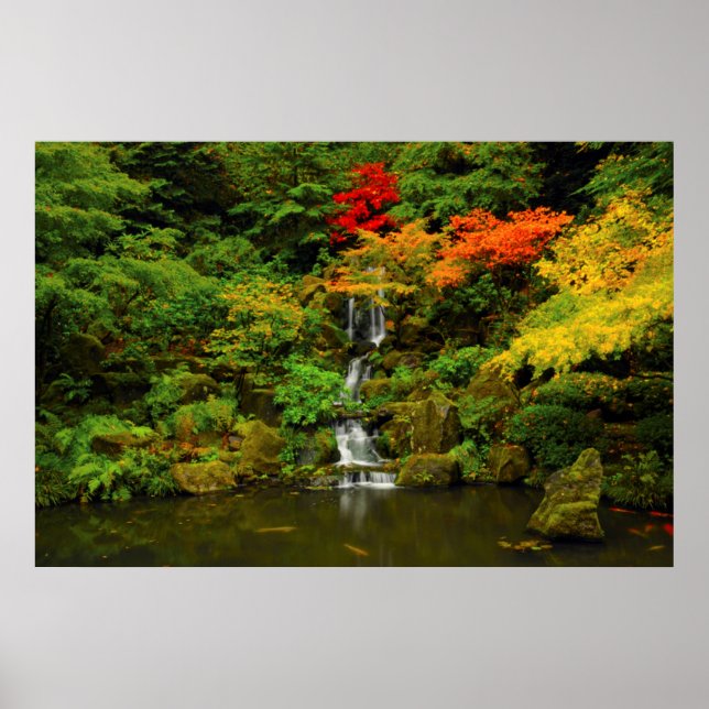 Póster Otoño, cataratas celestiales (Frente)