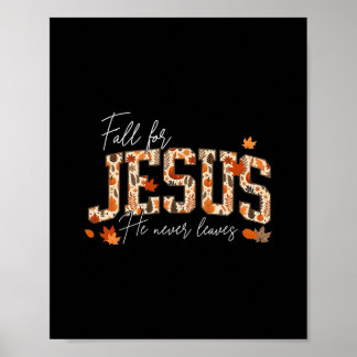 Póster Otoño Cristiano Acción de Gracias Otoño Por Jesús