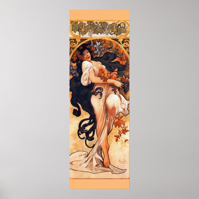 Póster Otoño de Alfons Mucha (Frente)