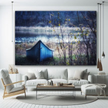 Otoño De La Canoa Azul En La Fotografía De Nueva Y