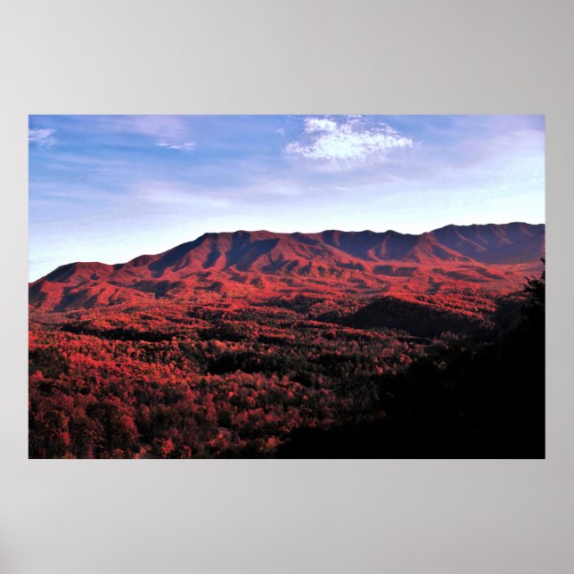 Póster Otoño de la montaña Smokey (Frente)